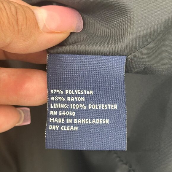 Jones Wear Womens Metallic Royal Blue Button-Front Suit Jacket Size 10 Formal - Picture 4 of 13